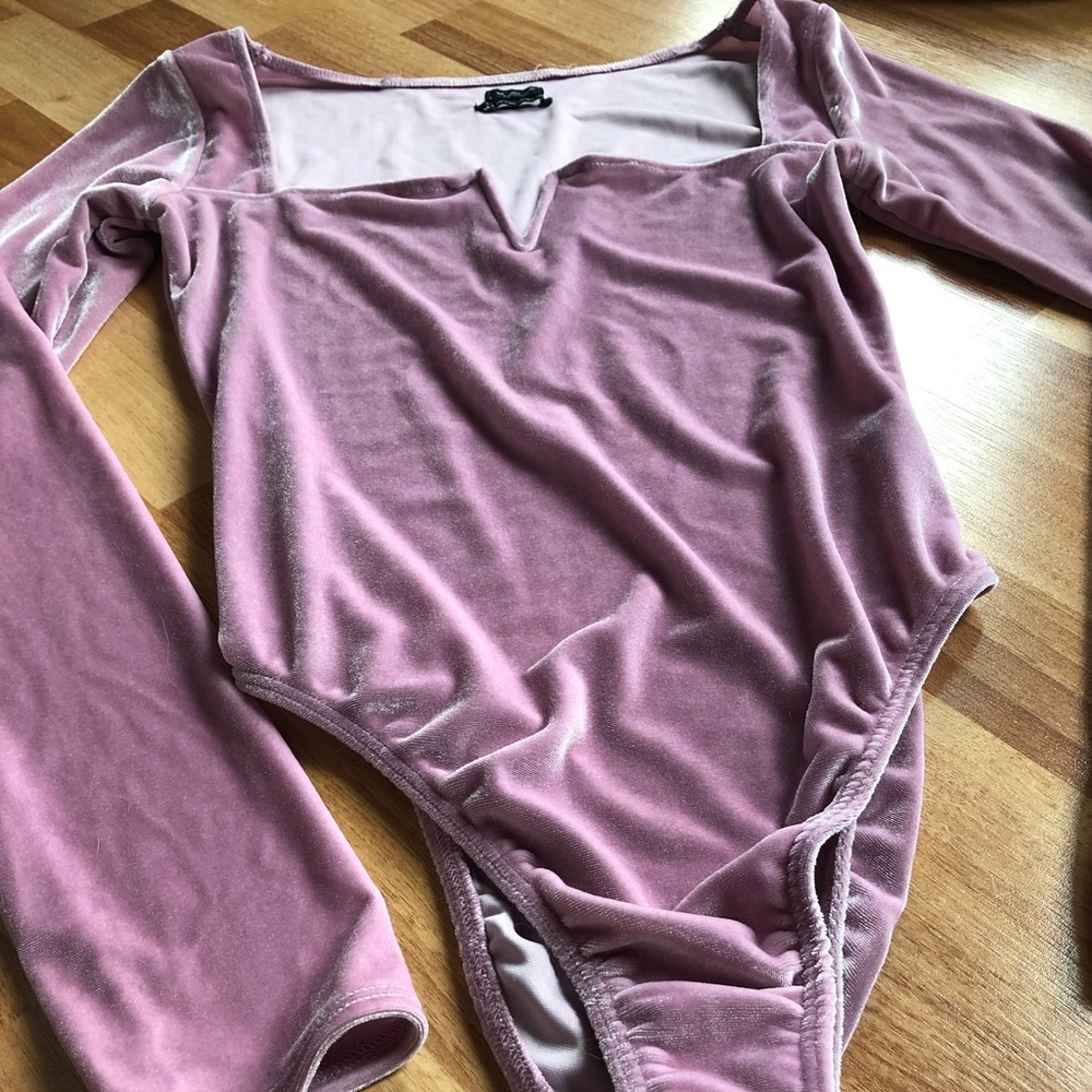 Urban outfitters velvet bodysuit